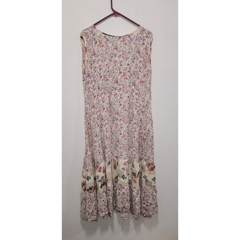 Casual Corner Annex Petite Floral Sleeveless Maxi Dress Country Cottage  SZ PL